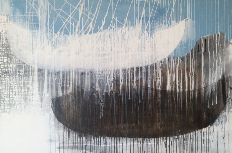 Dalia Kirkutienė tapytas paveikslas Dviese, Abstrakti tapyba , paveikslai internetu