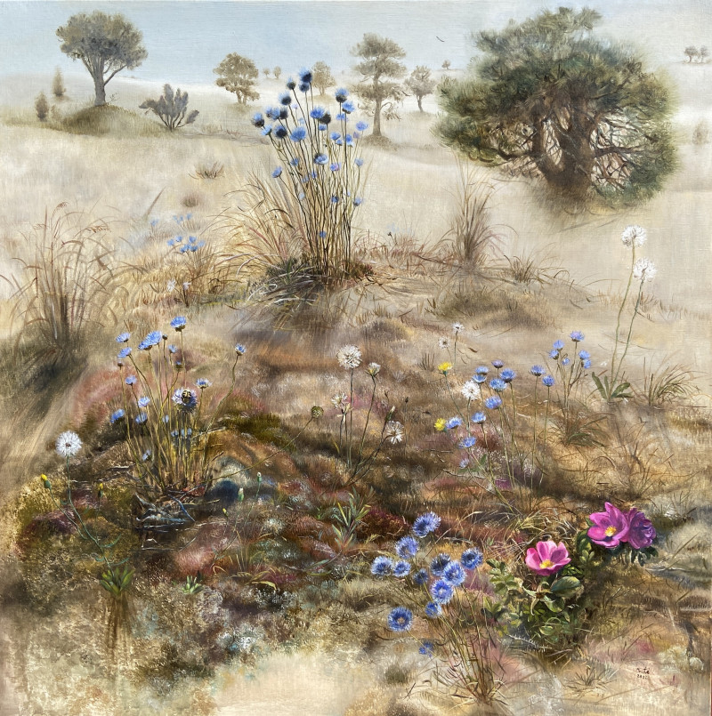 Onutė Juškienė tapytas paveikslas Tyla kopose, Peizažai , paveikslai internetu
