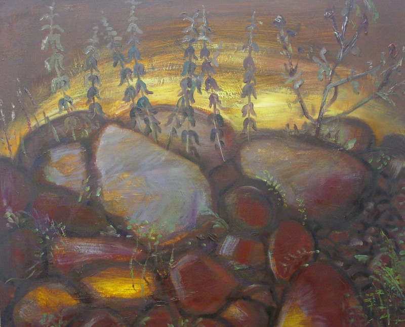 Vidmantas Jažauskas tapytas paveikslas Akmenys ir žolės, Galerija , paveikslai internetu