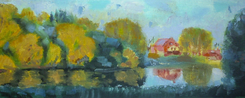 Evening Reflection original painting by Vidmantas Jažauskas. Home