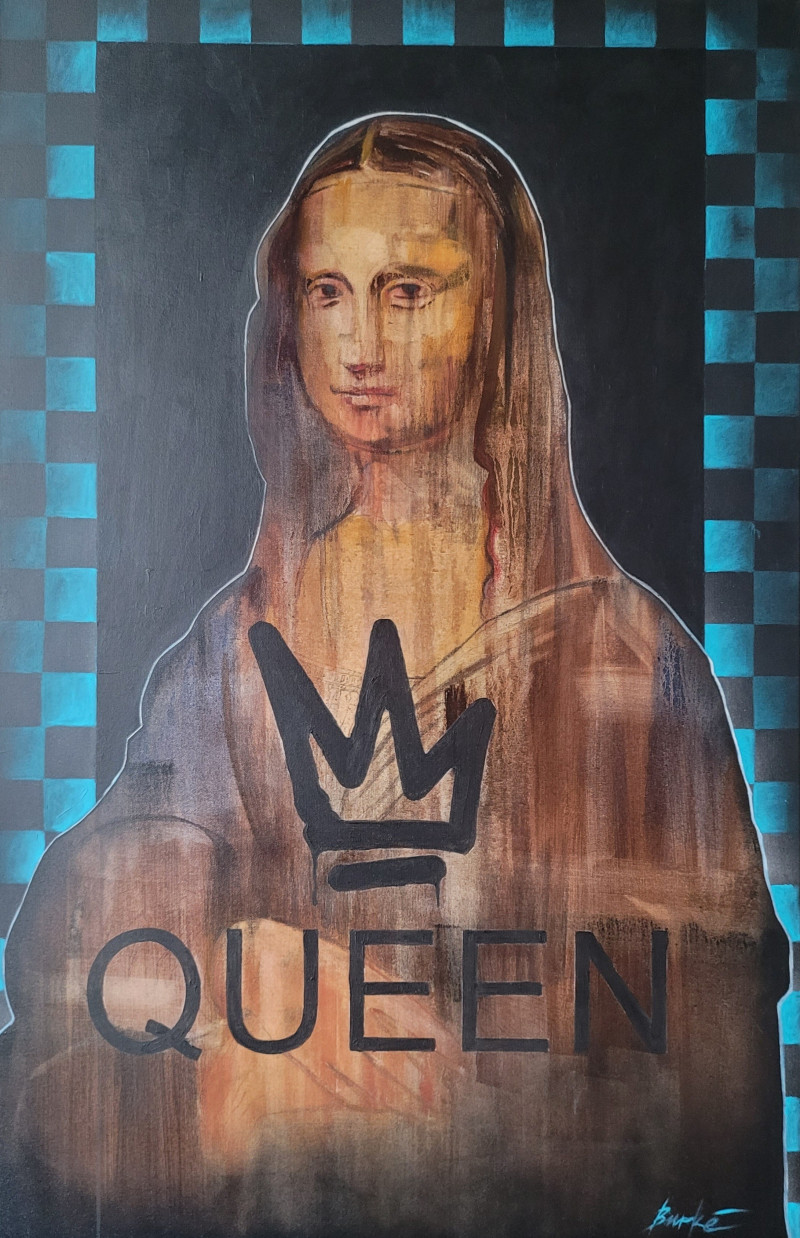 Ansis Burkė tapytas paveikslas Queen, Tapyba su žmonėmis , paveikslai internetu