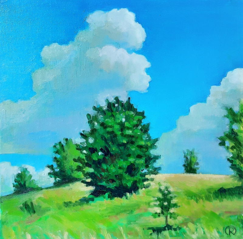 Rima Rusinova tapytas paveikslas Vasara, Miniatiūros - Maži darbai , paveikslai internetu