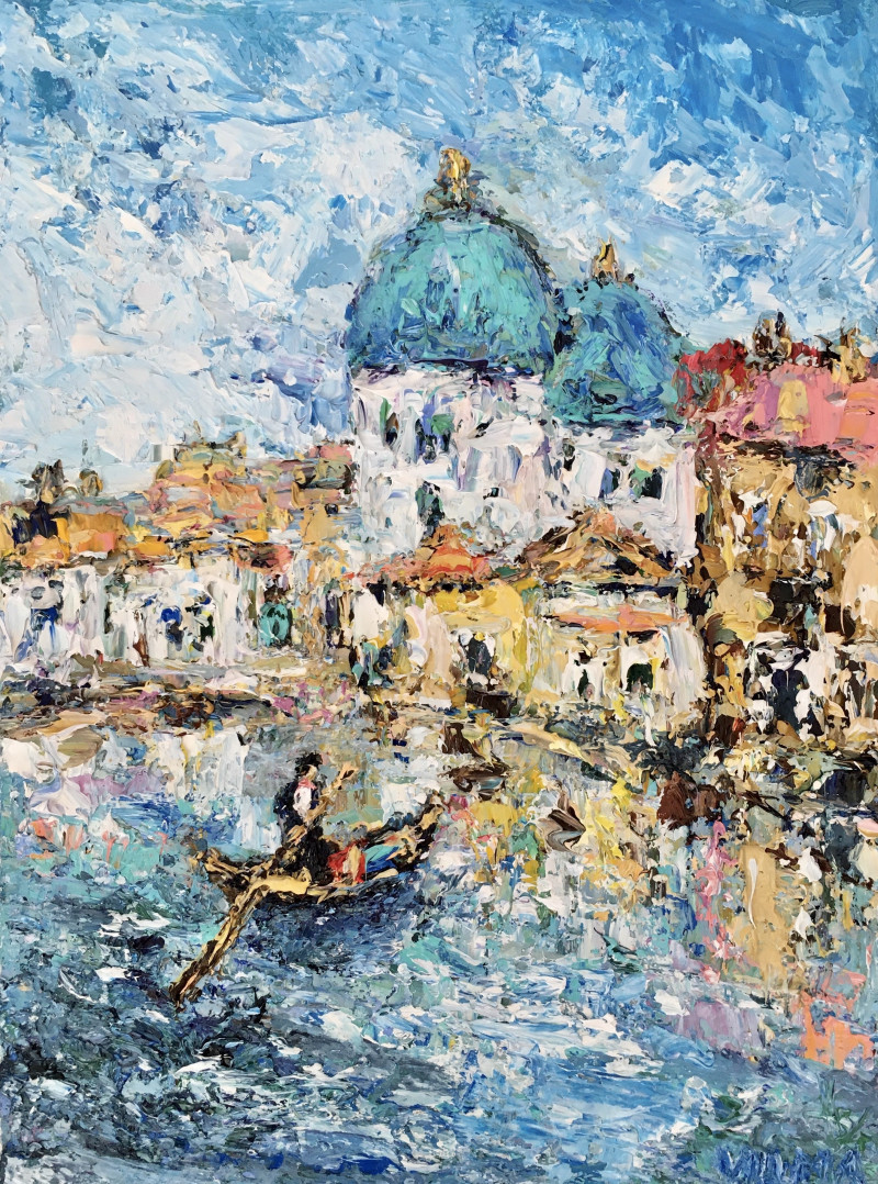 Vilma Gataveckienė tapytas paveikslas Venice, Miniatiūros - Maži darbai , paveikslai internetu